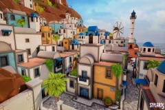 Stylized Greek Island ( Stylized , Island , Greek , Stylised )