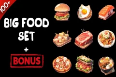Big 2D Food Set + Bonus