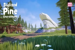 Stylized Pine Environment - Build a Modular Fort - By Kekdot
