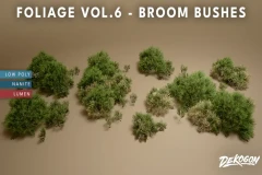 Foliage VOL.6 - Broom Bushes (Nanite and Low Poly)