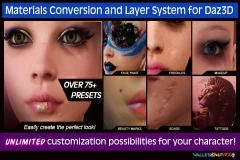 Materials Conversion and Layer System for Daz3D Imports
