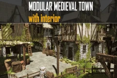 Modular Medieval Town with Interior