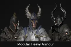 Modular Heavy Armour - Dark Warrior Fantasy - Metahuman