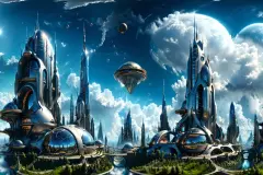 Futuristic City HDRI panorama