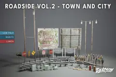 Roadside VOL.2 - Town and City (Nanite and Low Poly Versions)
