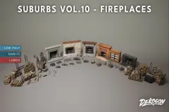 Suburbs VOL.10 - Fireplaces (Nanite and Low Poly)