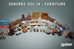 Suburbs VOL.14 - Furniture (Nanite and Low Poly)