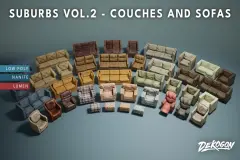 Suburbs VOL.2 - Couches and Sofas (Nanite and Low Poly)