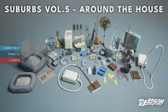 Suburbs VOL.5 - Around the House Retro (Nanite and Low Poly)
