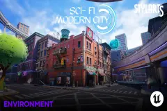 Stylized Sci-Fi Modern City