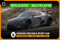 Drivable Sport Car - Multiplayer - UE5 - AUNARDI