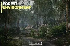 Forest Environment ( Riverside Forest with Pine and Tropical Trees )