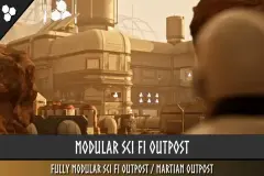 Modular Sci Fi Outpost (Sci Fi Outpost, Sci Fi Base, Sci Fi , Outpost, Mars)