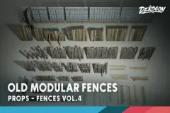 Fences VOL.4 - Old Fences Modular (Nanite and Low Poly)
