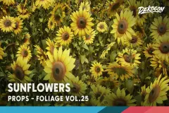 Foliage VOL.25 - Sunflowers (Low Poly)