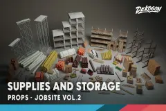 Jobsite VOL.2 - Modular Storage and Supplies (Nanite & Low Poly)