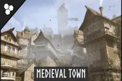 Modular Medieval Town (Medieval Town, Medieval Village, Fantasy Town, Kingdom)