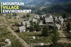 Mountain Village Environment (Village Pack Modular Village Houses Village Props)