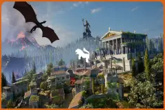 Mythical Volcano Village Megapack ( Volcano Village Mythical Village 3D Greek )