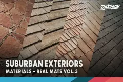 Realistic Materials VOL.3 - Suburban Exteriors (50 Materials)