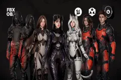 Stellar Sci-Fi Pack: Male and Female Characters