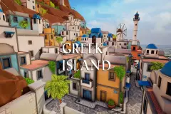Stylized Greek Island ( Stylized Greek Island Greek Island Island Low Poly 3D )