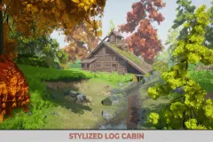 Stylized Log Cabin