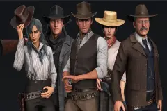 Western Characters Pack - Wild West Adventure Survival Shooter Action Man Woman