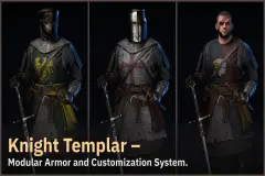 Knight 3 Templar - Metahuman and Customization System