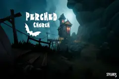 Stylized Perched Church ( Stylized Perched Churche Church Hilltop Stylised 3D )