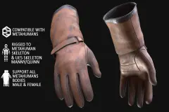 Working Gloves 146 - All MH Bodies & UE5 Skeletons - Rigged