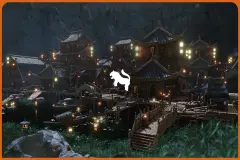 Chinese Lakeside Town Environment