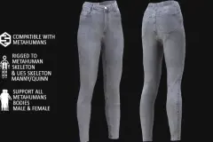 Jeans 125 - All MH Bodies & UE5 Skeletons - Rigged