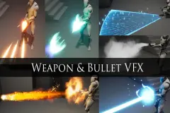 Weapon and Bullet Niagara VFX ( with SFX )