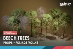 Foliage VOL.45 - Beech Trees (Nanite - NO TRANSPARENCY)