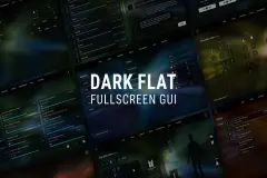 Fullscreen Flat GUI / UI Kit - transparent, rpg pack