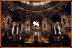 Baroque Cathedral Environment ( Baroque Cathedral Church Dome Column Throne )