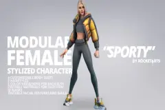 Stylized Modular Female Character: Sporty