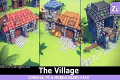 Ultimate Lowpoly Modular Village Kit - Indie RPG Assets
