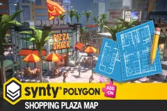 POLYGON - Shopping Plaza Map by Synty
