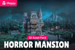 Horror Mansion - Low Poly 3D Models Pack