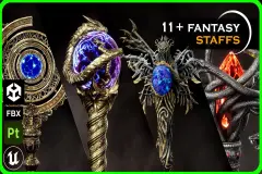 11+ Dark Fantasy Staff