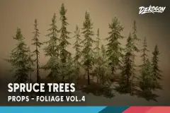 Foliage VOL.4 - Spruce Trees (Nanite and Low Poly)