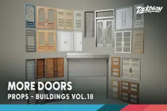 Buildings VOL.18 - More Doors (Nanite & Low Poly)