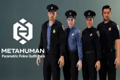 Parametric Police Uniform (Metahuman clothing)