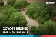 Foliage VOL.9 - Coyote Bushes (Nanite and Low Poly)