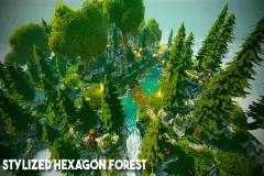Stylized Hexagon Forest Environment