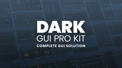 Dark GUI / UI / Main Menu Pro KIT - complete solution + psd sources