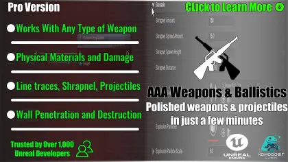 Weapon Shooting System Pro for Unreal Engine – Fast, Polished Shooter Mechanics