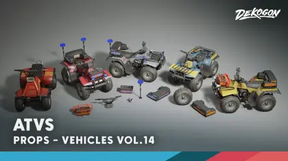 Vehicles VOL.14- ATV Vehicles (Low Poly)
